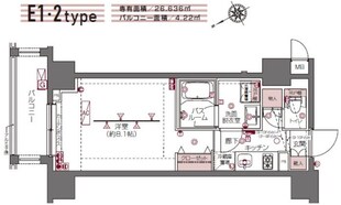 白金高輪駅 徒歩8分 9階の物件間取画像